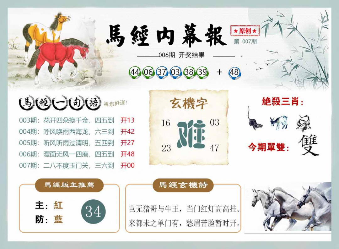 007期马经内幕报[图]